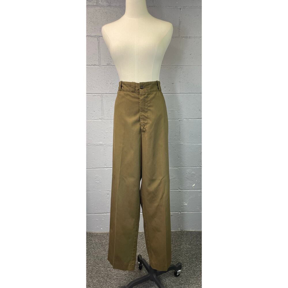 Vintage 1960s 70s Khaki Brown Big Mac Work Wear Pants 36 Waist Grunge
